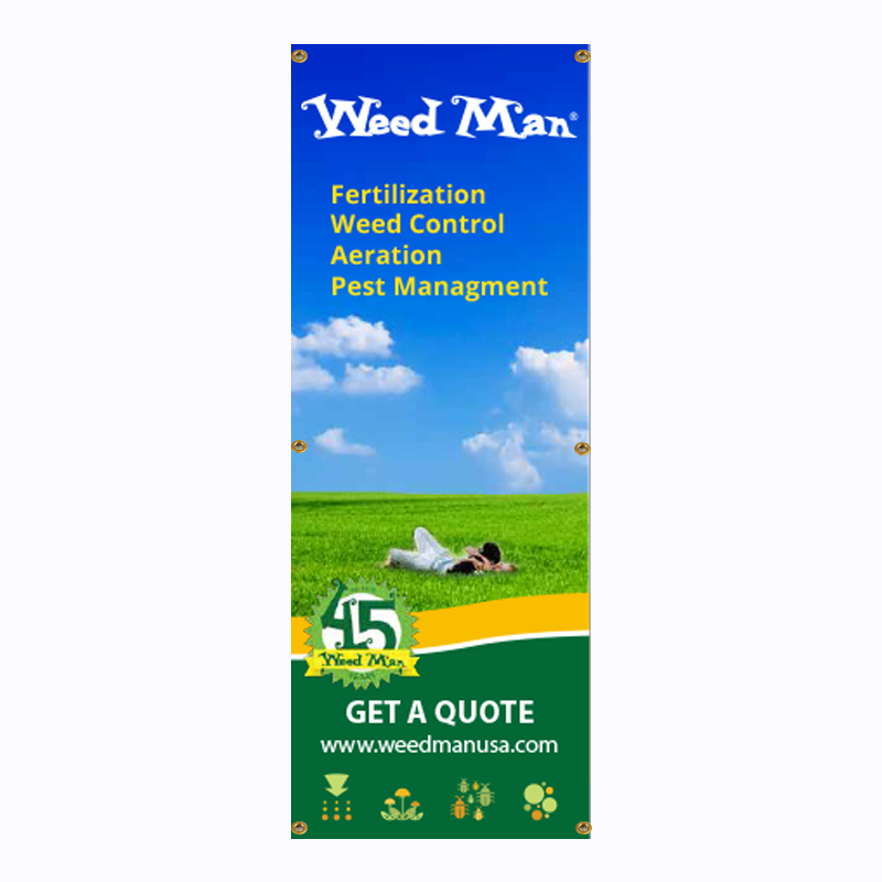 Weed Man Banner Stand - Grass With 45